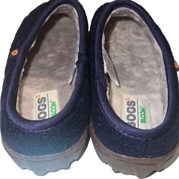 Bogs Dark Blue Snowday Faux Fur Cushioned Slip On Clog Size 7 NIB - Picture 10 of 11
